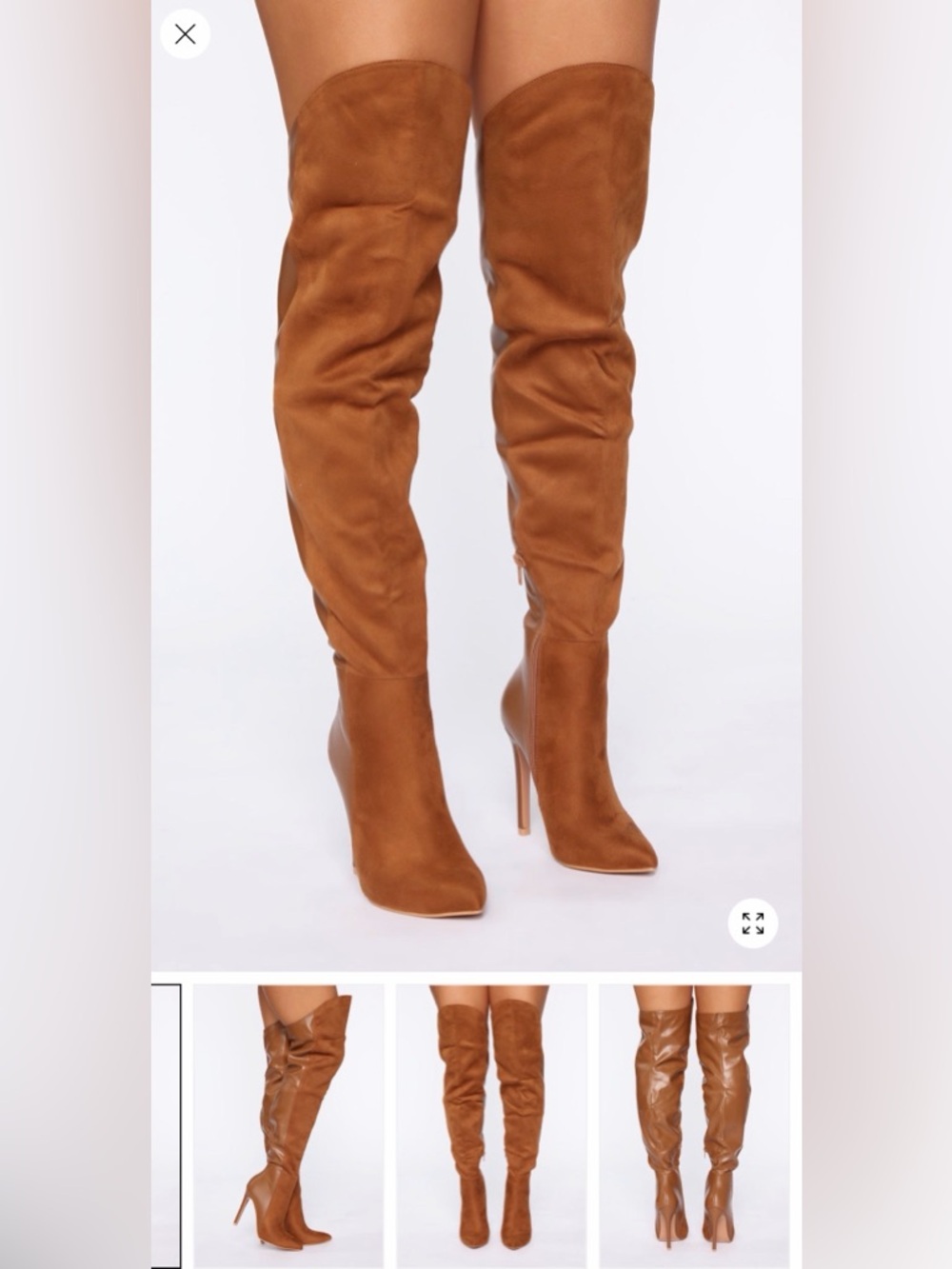 Fashion Nova Tan Over the Knee Boots